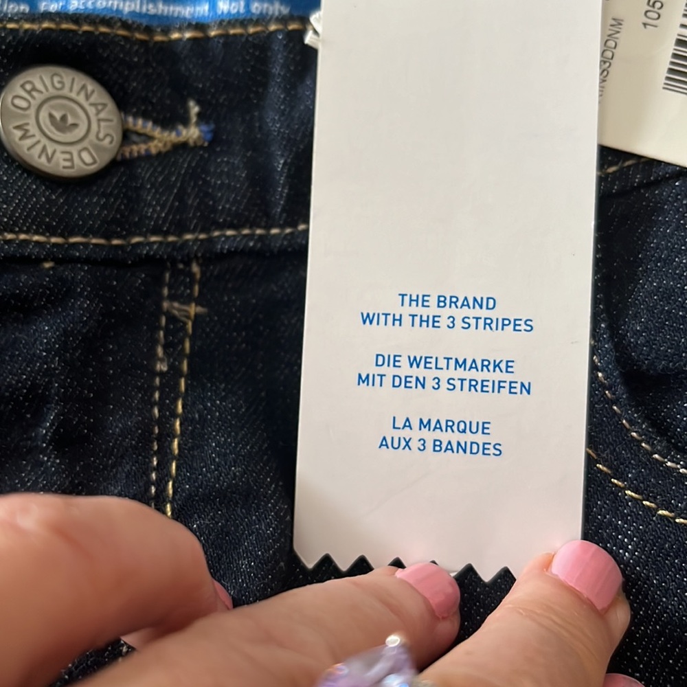 Adidas Originals Women’s Skinny Fit Dark Blue Denim Jeans - Picture 8 of 8
